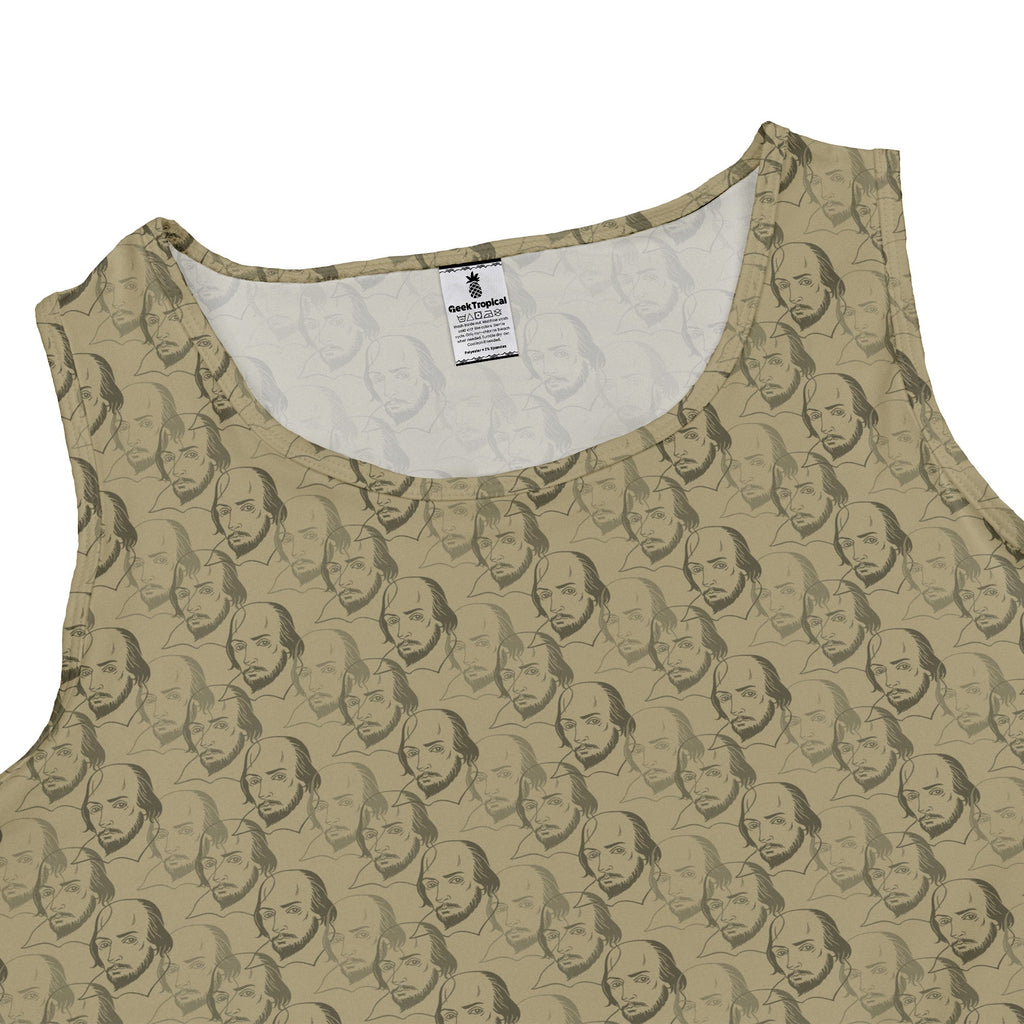 Shakespeare Tan Monochrome Dress Geek Nerd Book Prints lx - C Simple Patterns