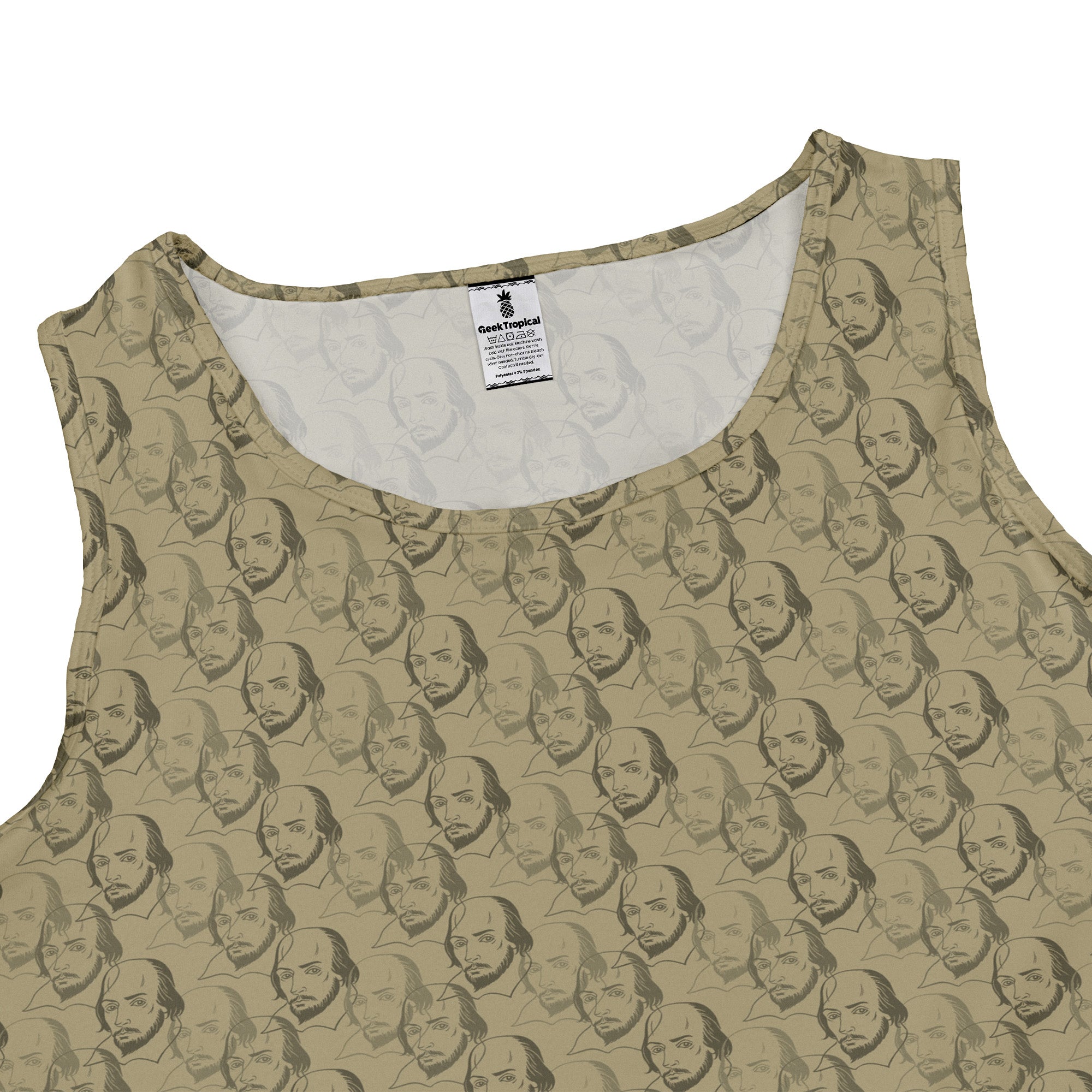 Shakespeare Tan Monochrome Dress Geek Nerd Book Prints lx - C Simple Patterns