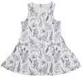 Simple Botany Flowers Herbs White Blue Dress Geek Nerd Botany Print lx - C Simple Patterns