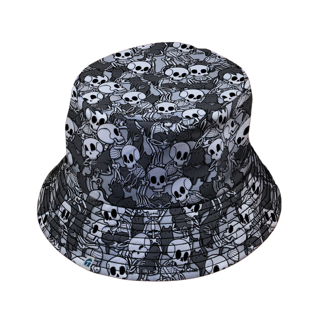 Skeleton Cat Love Bucket Hat Geek Nerd 0925 Animal Patterns Design by Tobe Fonseca