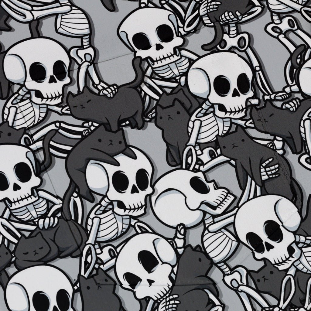 Skeleton Cat Love Button Up Shirt Geek Nerd 0925 adult sizing All Adult Button Up Shirts
