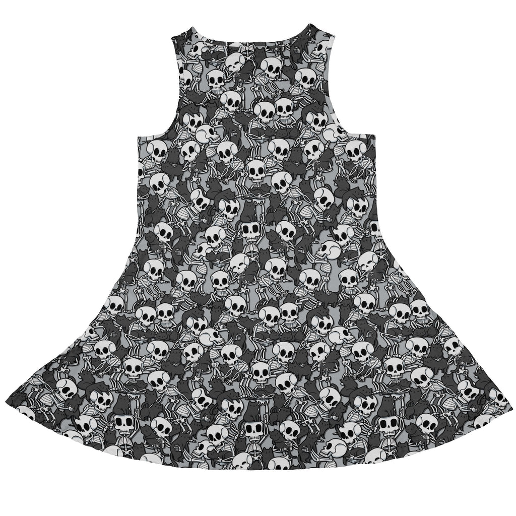Skeleton Cat Love Dress Geek Nerd 0925 Animal Patterns Design by Tobe Fonseca
