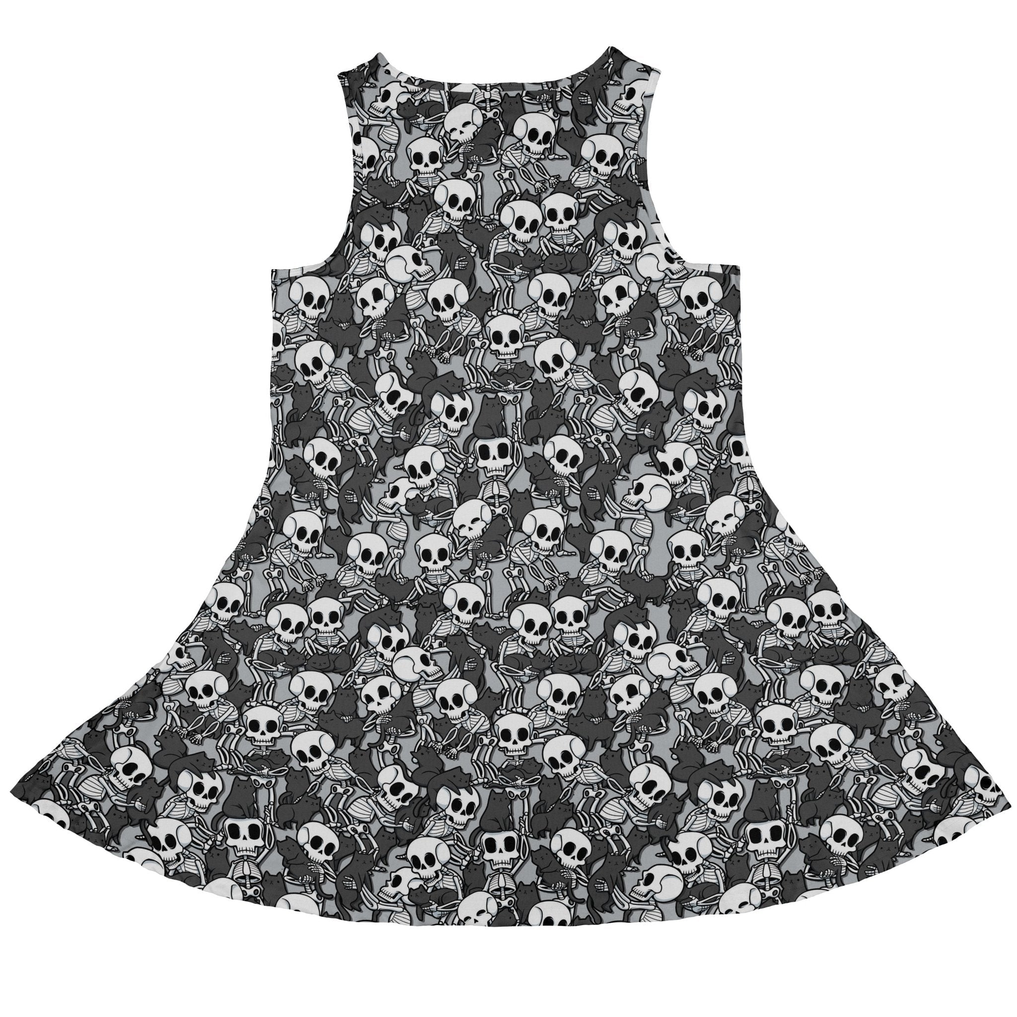 Skeleton Cat Love Dress Geek Nerd 0925 Animal Patterns Design by Tobe Fonseca