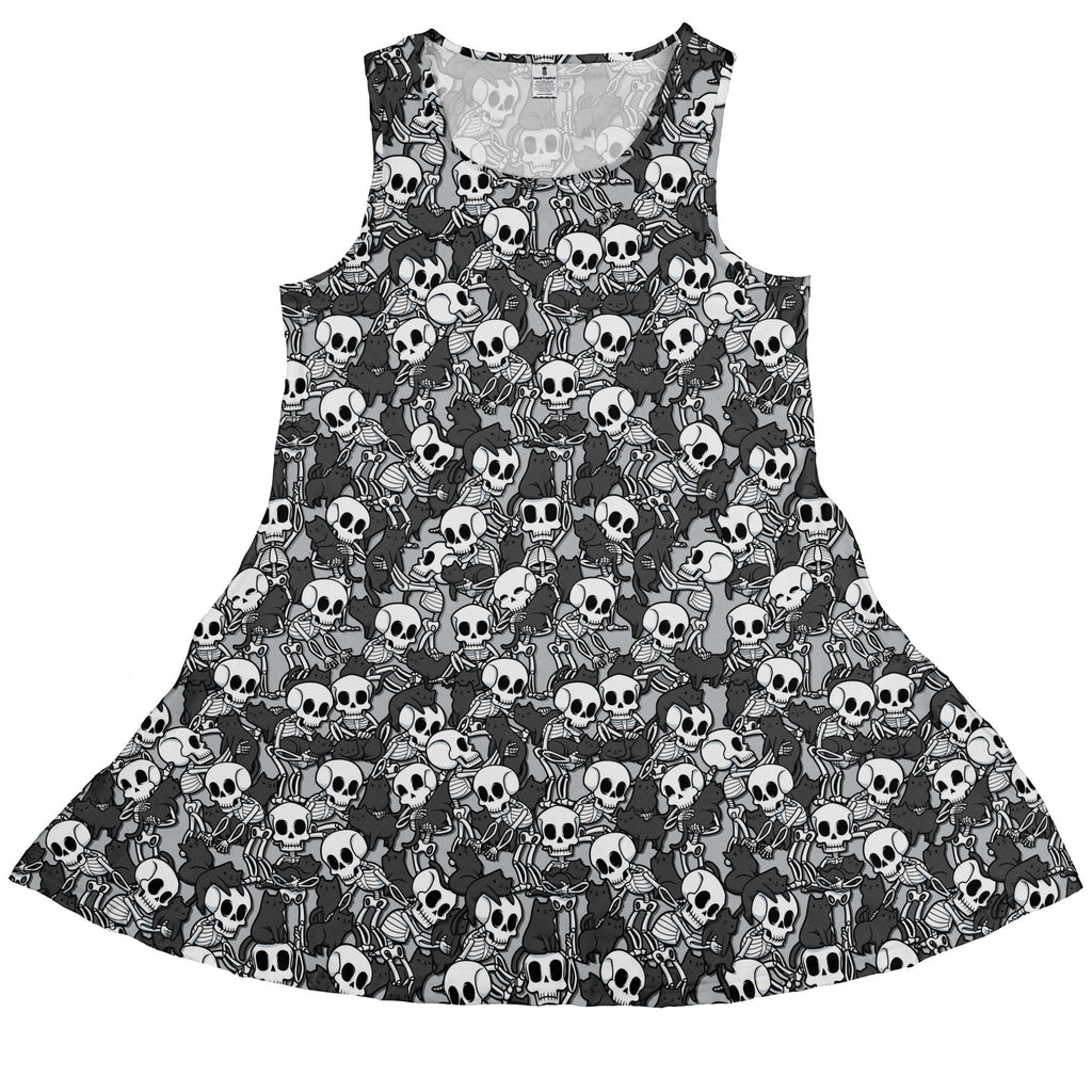 Skeleton Cat Love Dress Geek Nerd 0925 Animal Patterns Design by Tobe Fonseca