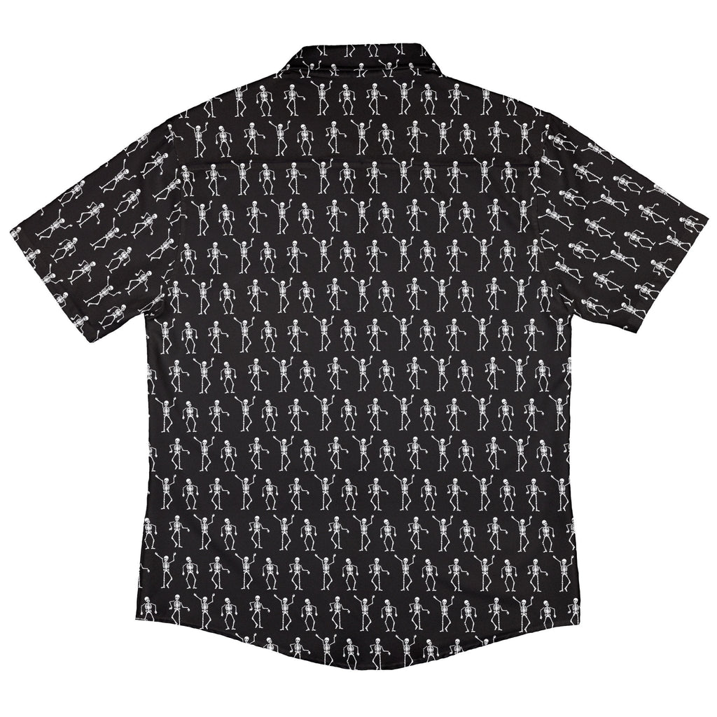 Skeleton Hanging Button Up Shirt Geek Nerd adult sizing halloween q4