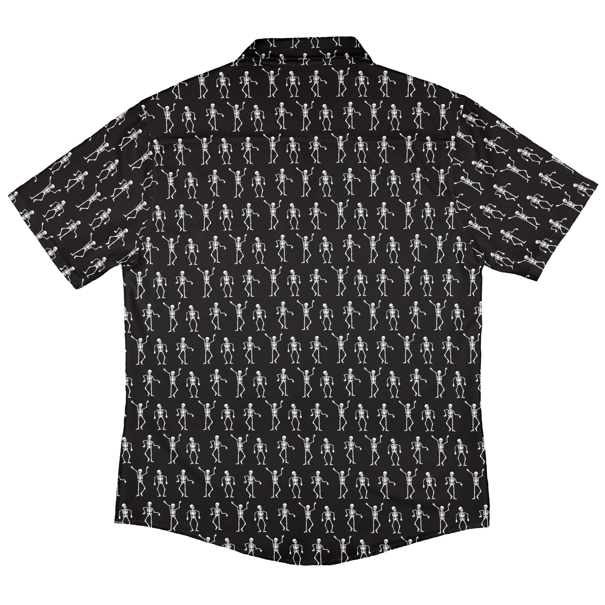 Skeleton Hanging Button Up Shirt Geek Nerd adult sizing halloween q4