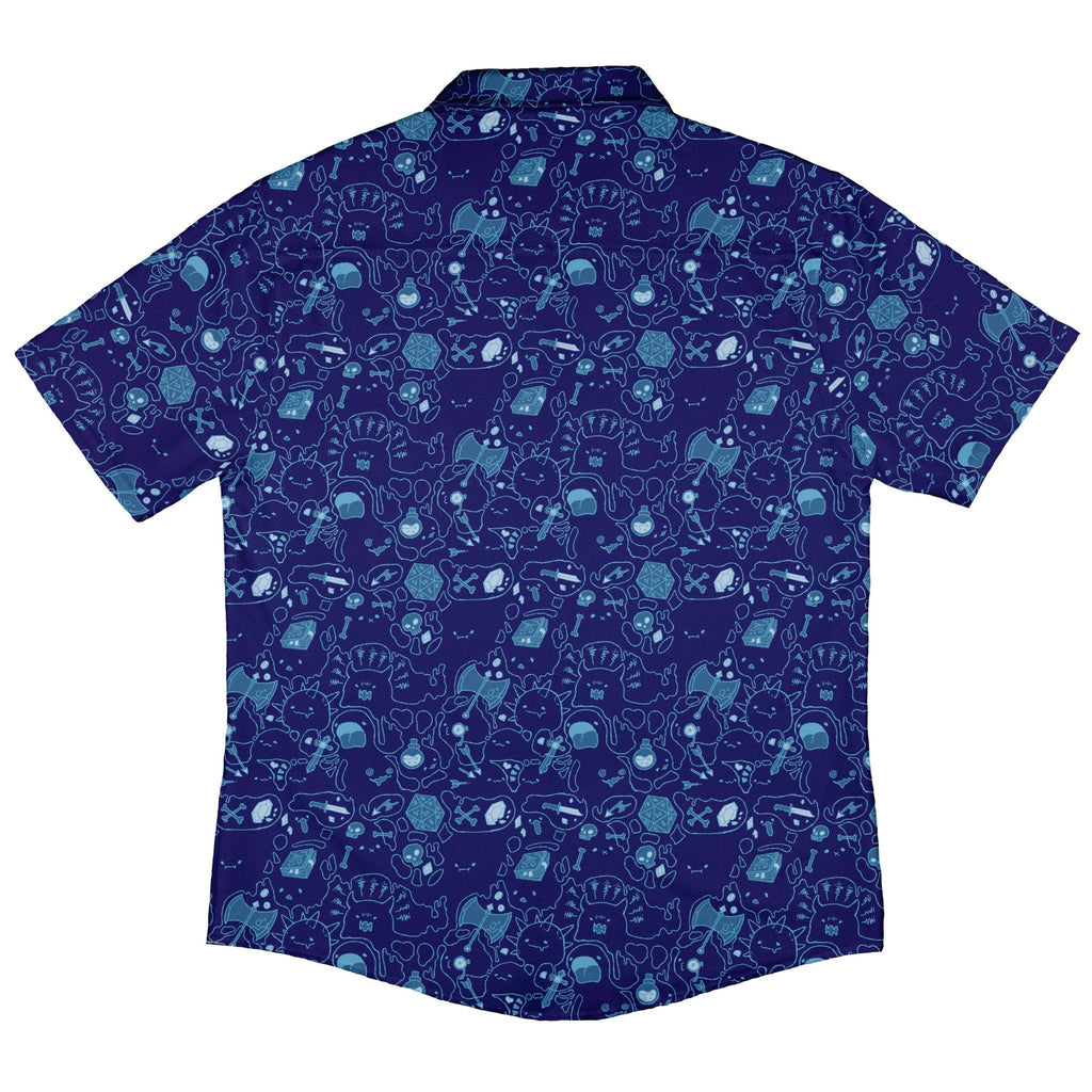 Slim Cube Bioluminescence Button Up Shirt - adult sizing - Design by Ardi Tong - dnd & rpg print