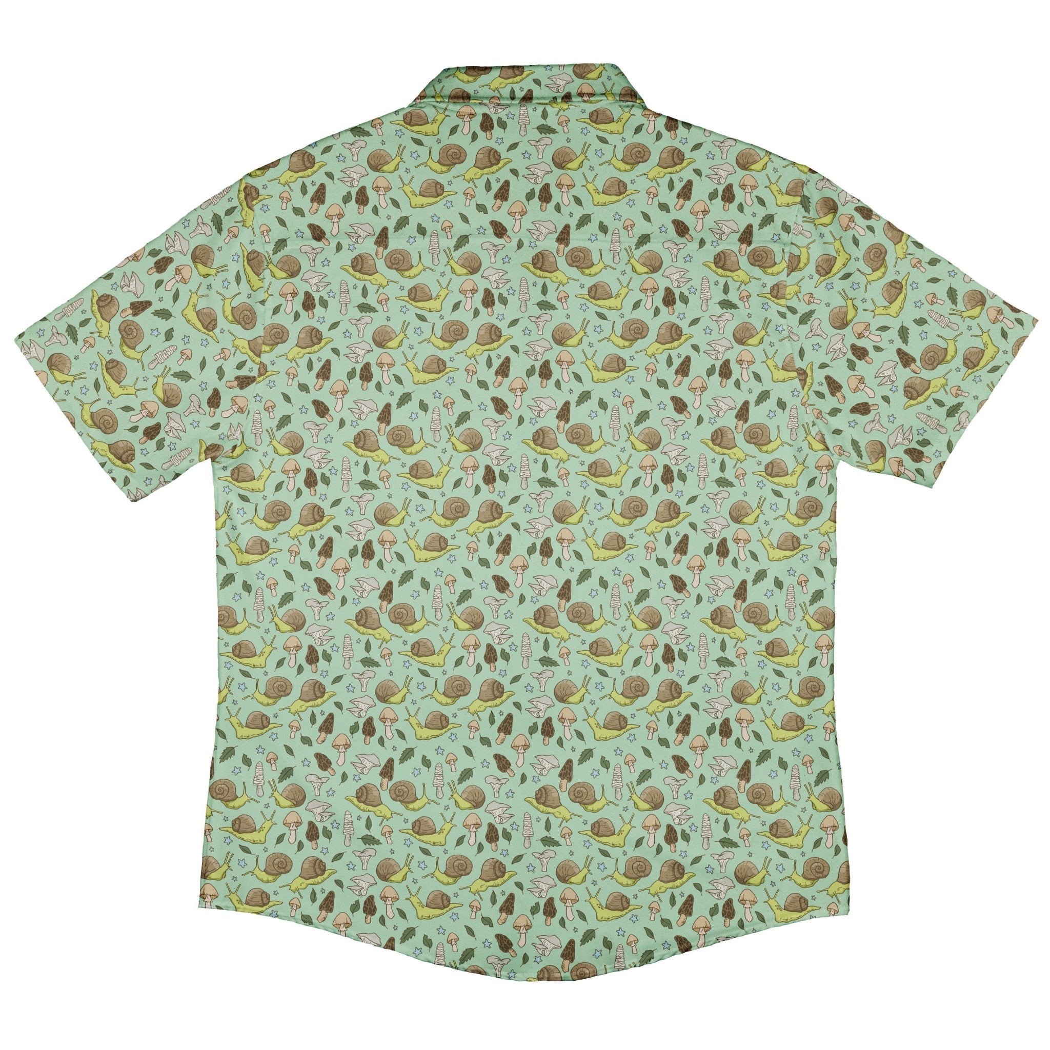 Slow Spore Trail Button Up Shirt Geek Nerd adult sizing animal patterns botany print