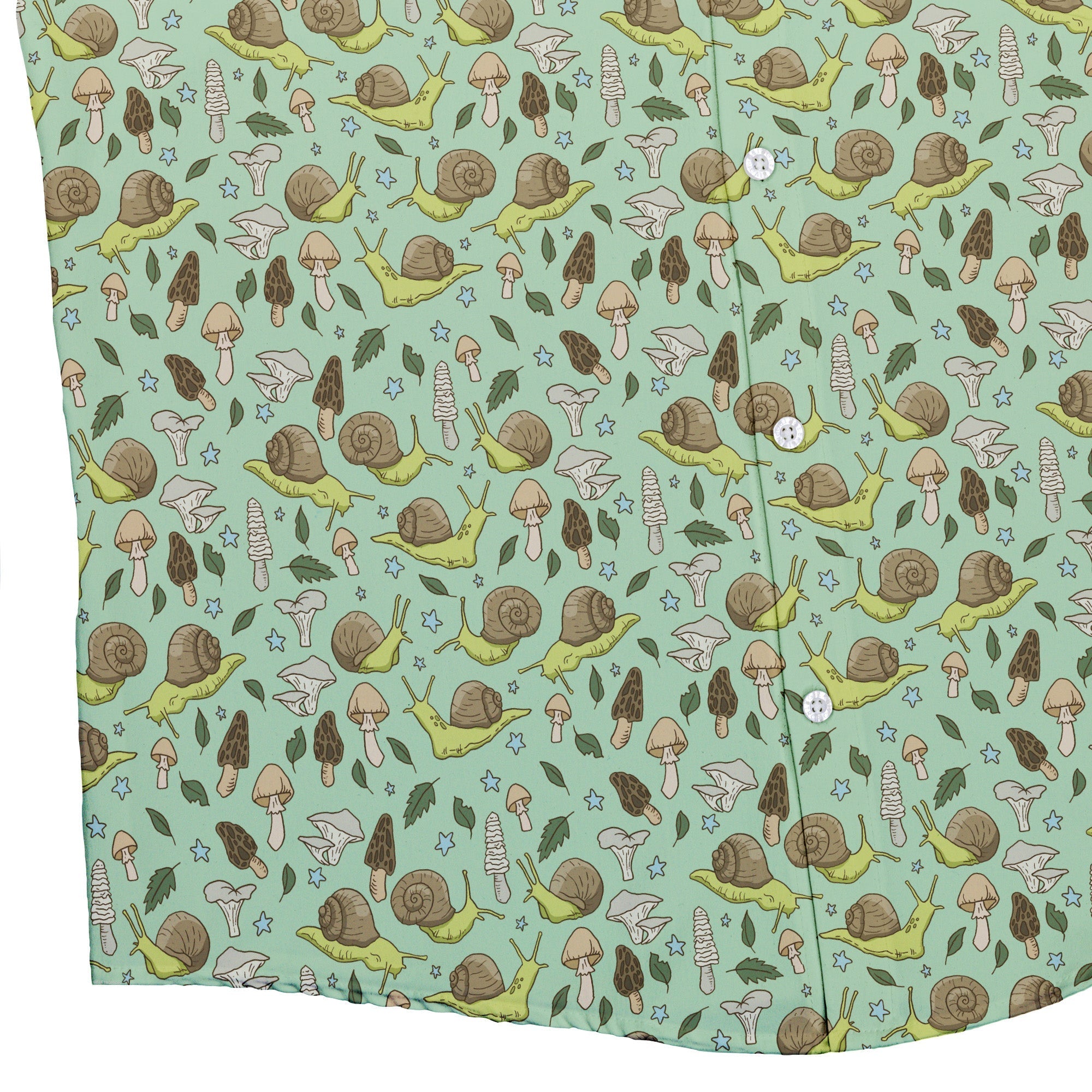 Slow Spore Trail Button Up Shirt Geek Nerd adult sizing animal patterns botany print