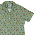 Slow Spore Trail Curvy Button Up Shirt Geek Nerd animal patterns botany print Design by Julie Kitzes