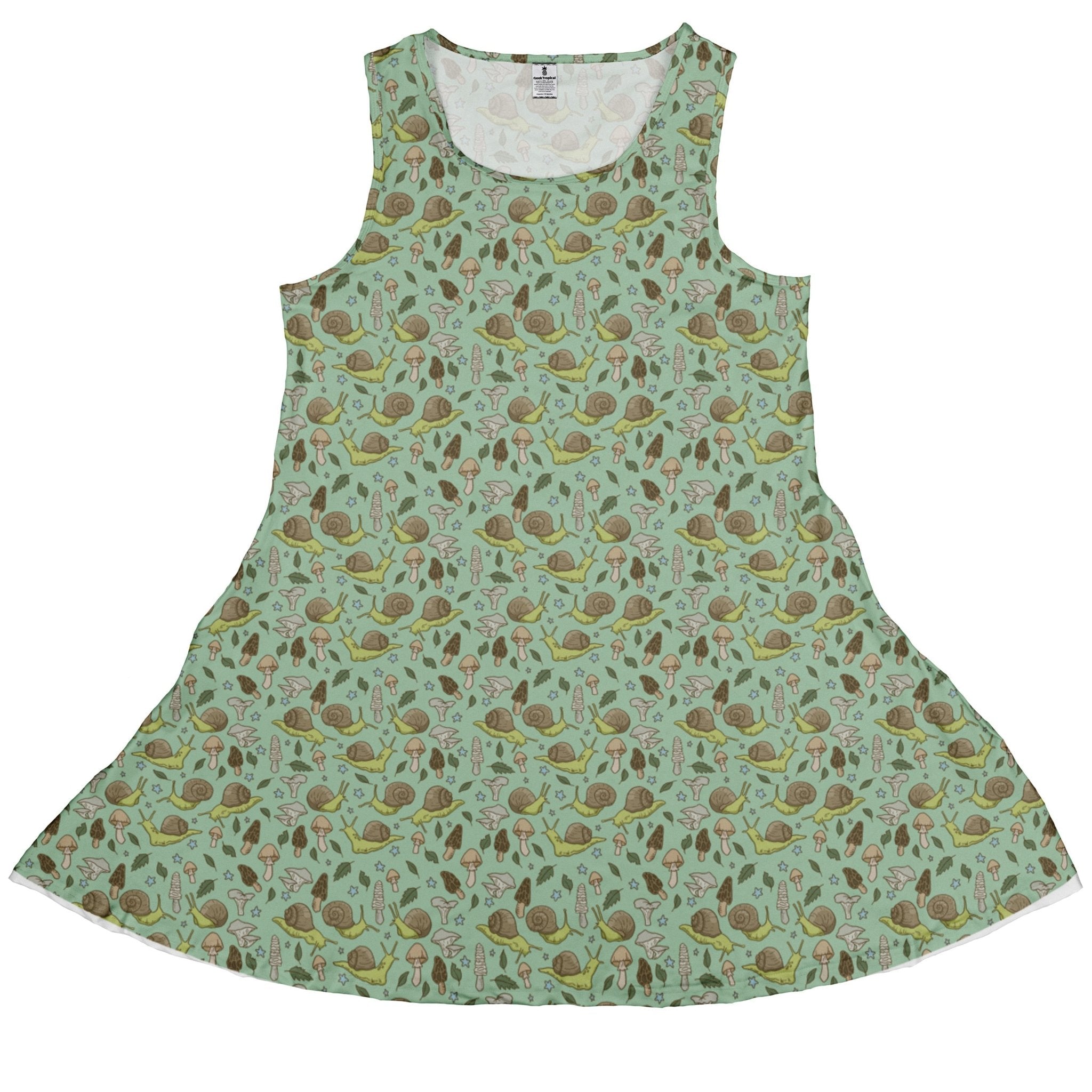 Slow Spore Trail Dress Geek Nerd animal patterns botany print Design by Julie Kitzes