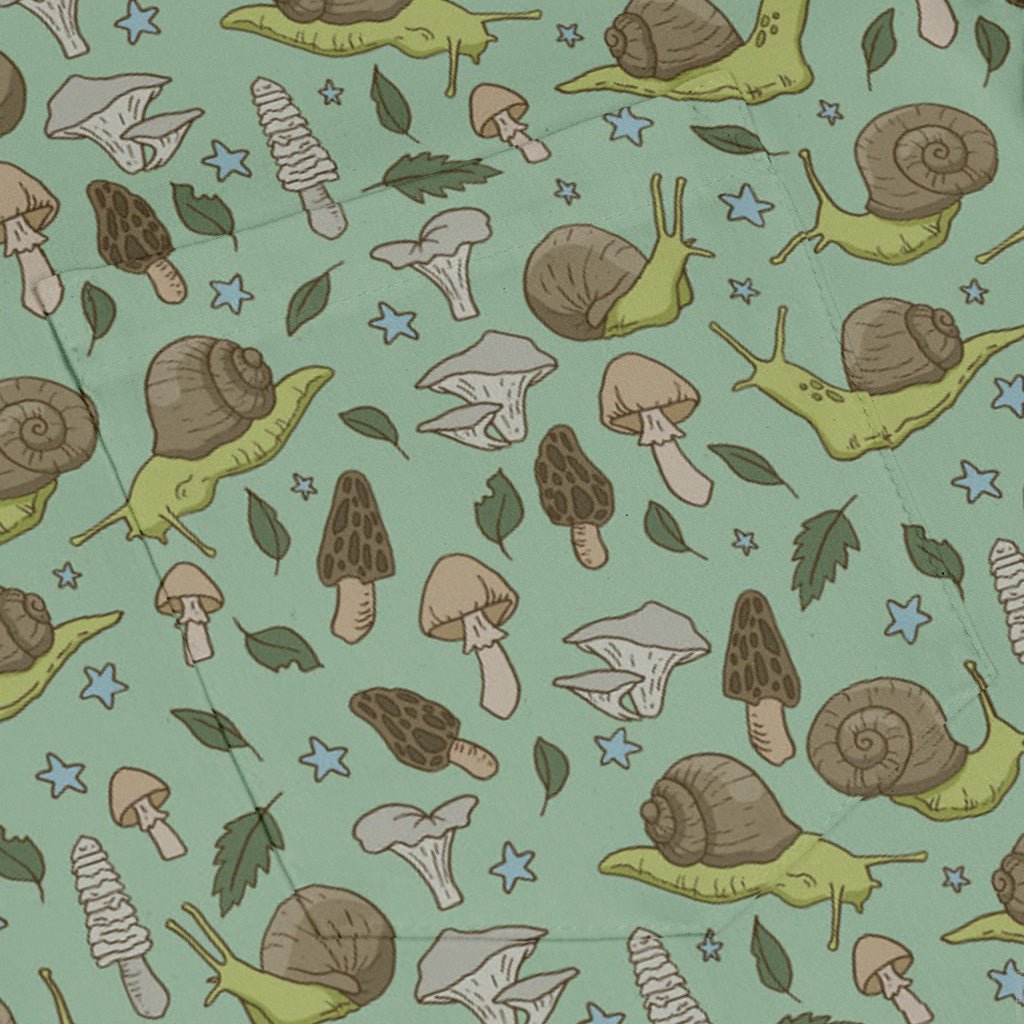 Slow Spore Trail Long Sleeve Button Up Shirt Geek Nerd adult sizing animal patterns botany print