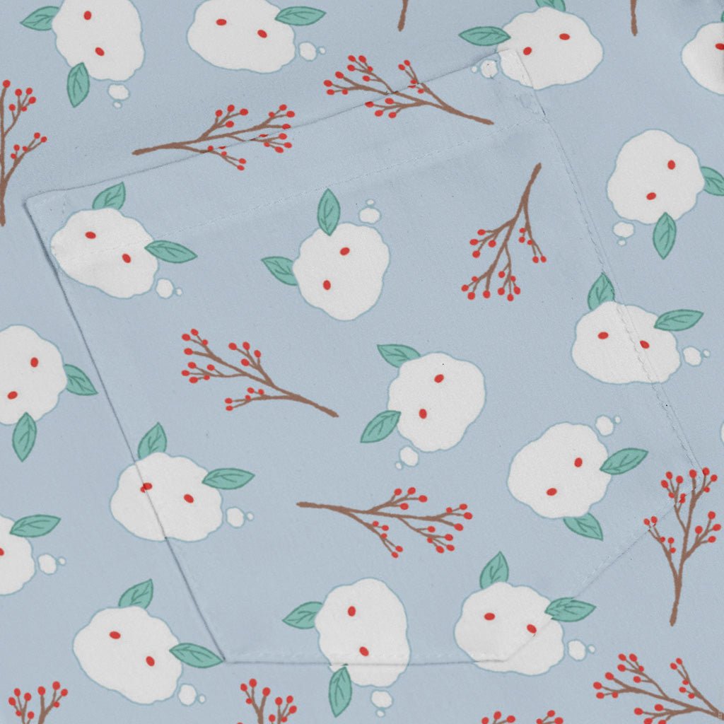 Snow Bunnies Long Sleeve Button Up Shirt Geek Nerd adult sizing Anime Christmas Print