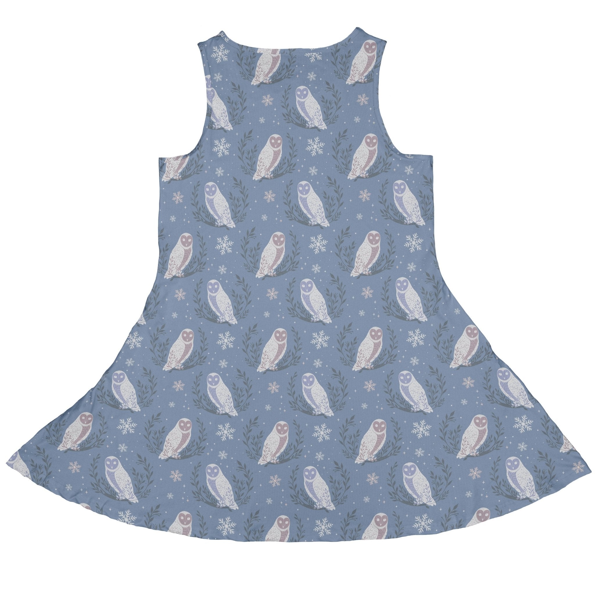 Snow Owl Moon Dress Geek Nerd Christmas Print Design by Episodic lx - C