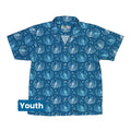 Snow Owl Night Flight Youth Hawaiian Shirt Geek Nerd Christmas Print Design by Episodic q4