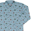 Snowing Frogs Long Sleeve Button Up Shirt Geek Nerd adult sizing Anime Christmas Print