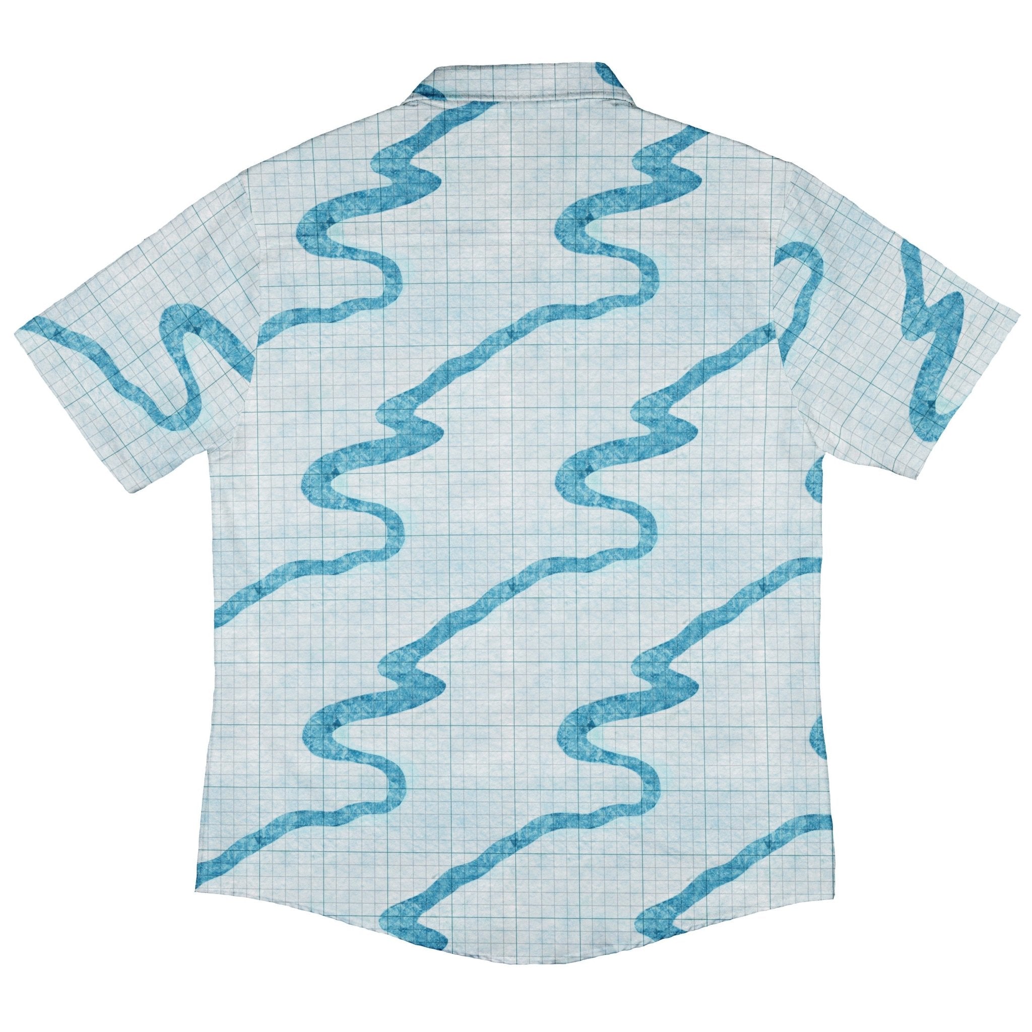 Snowy Dnd Battle Map Button Up Shirt Geek Nerd adult sizing Christmas Print Designs by Nathan