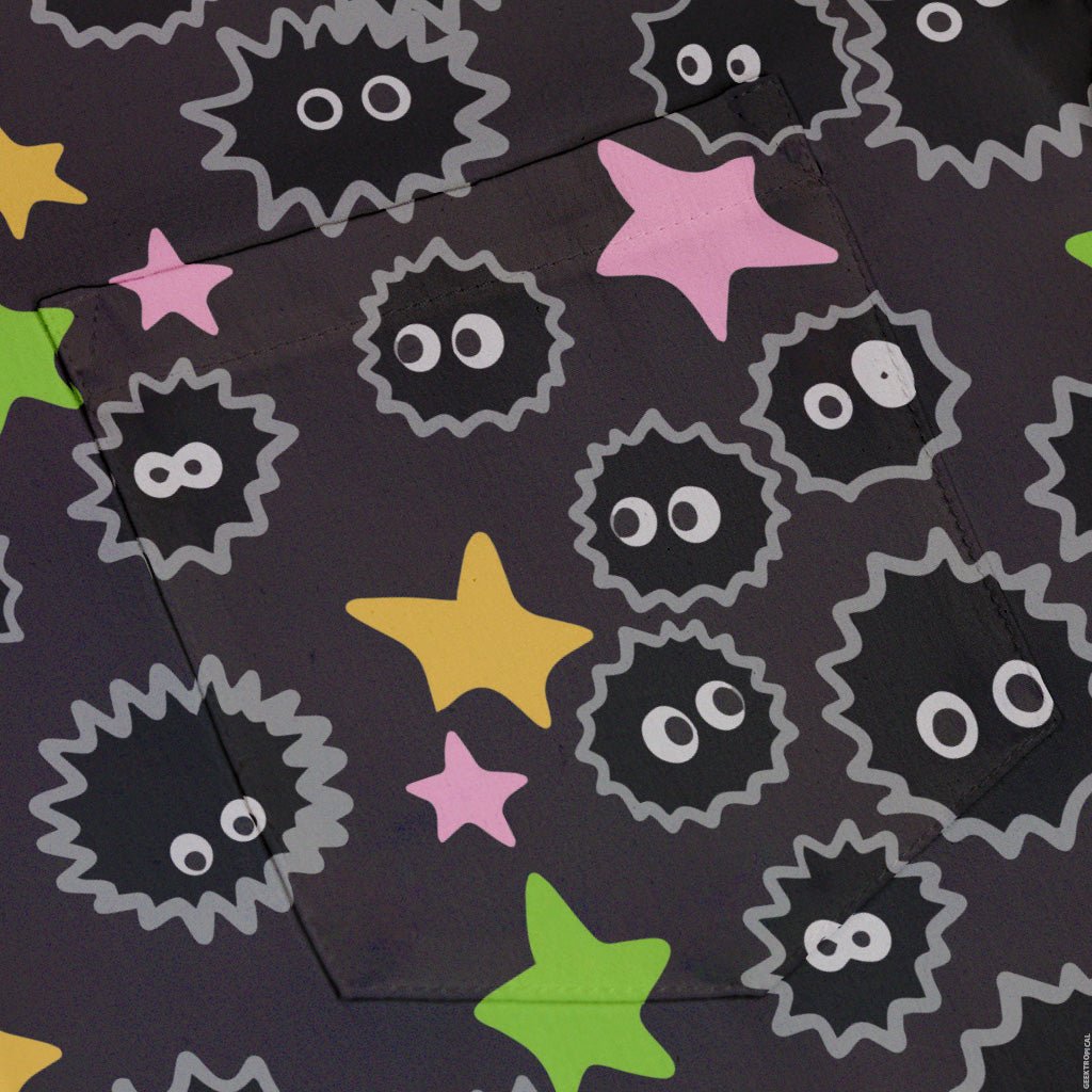 Sootsprites Anime Button Up Shirt - adult sizing - Anime - Design by Heather Davenport
