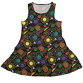 Space Explorers Dress Geek Nerd Design by Heather Davenport lx - C outer space & astronaut print