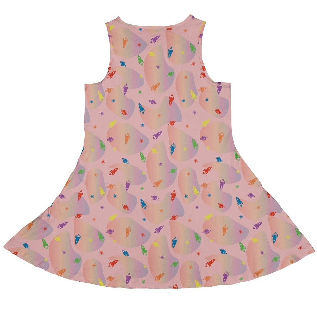 Space Pride Pink Dress Geek Nerd lx - C outer space & astronaut print Pride Patterns