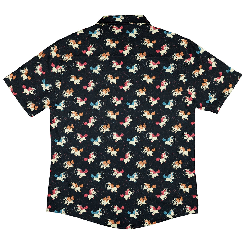 Space Unicorns Button Up Shirt Geek Nerd 0925 adult sizing All Adult Button Up Shirts
