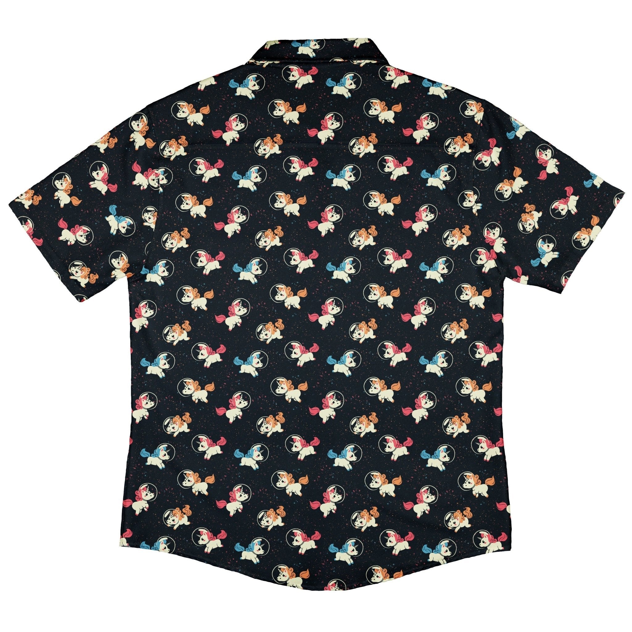 Space Unicorns Button Up Shirt Geek Nerd 0925 adult sizing All Adult Button Up Shirts