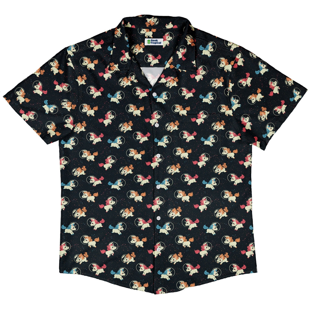 Space Unicorns Button Up Shirt Geek Nerd 0925 adult sizing All Adult Button Up Shirts