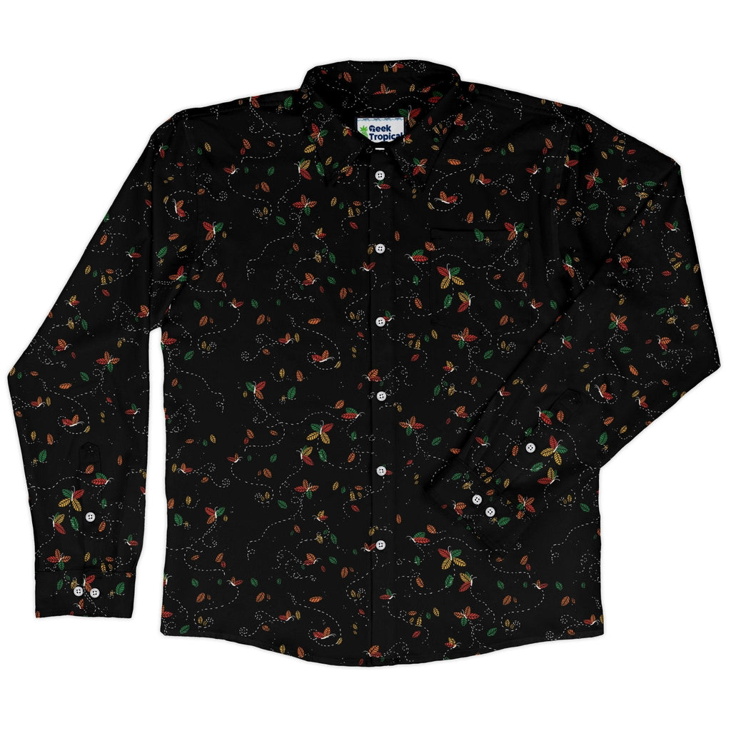 Spirit of the Season Long Sleeve Button Up Shirt Geek Nerd 0925 adult sizing All Adult Button Up Shirts