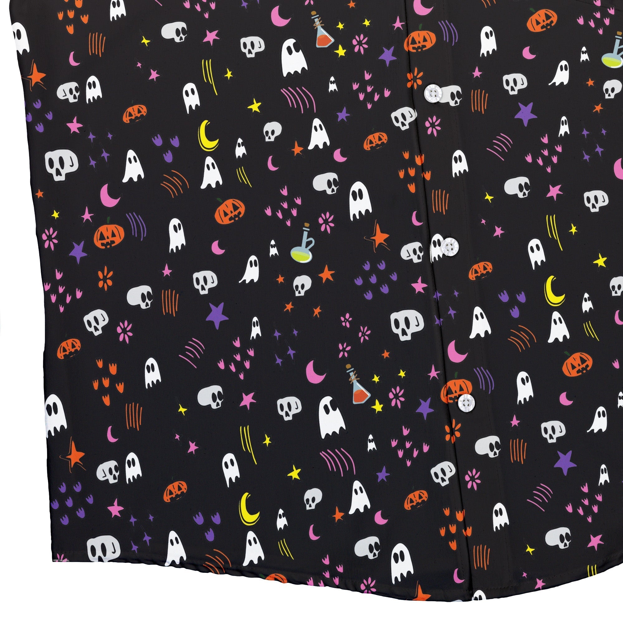 Spooky Doodles Button Up Shirt Geek Nerd 0925 adult sizing All Adult Button Up Shirts
