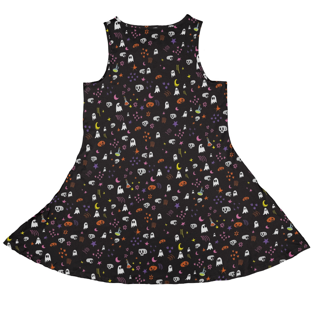 Spooky Doodles Dress Geek Nerd 0925 Design by Heather Davenport Fantasy Prints
