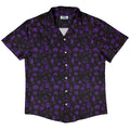 Spooky Halloween Purple Button Up Shirt Geek Nerd adult sizing Design by Heather Davenport halloween