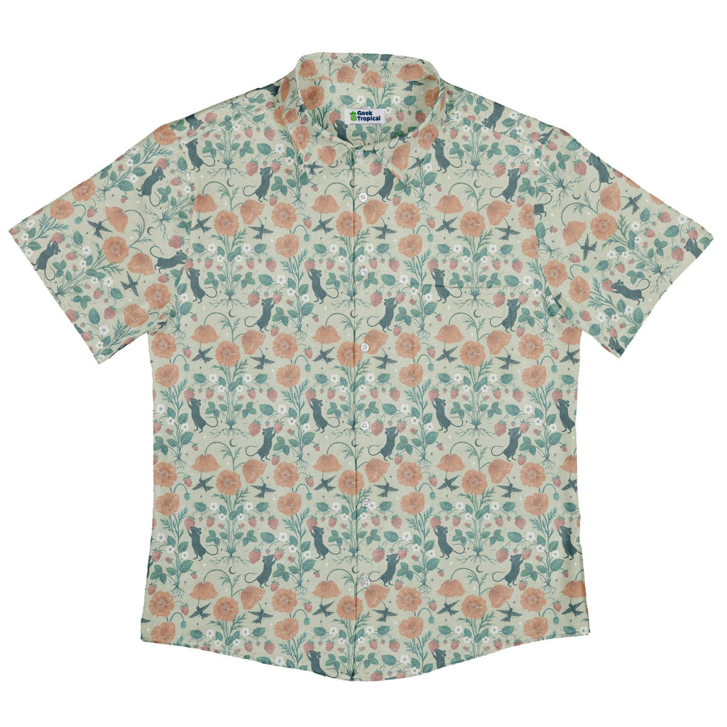 Spring Garden Button Up Shirt Geek Nerd 0925 adult sizing All Adult Button Up Shirts