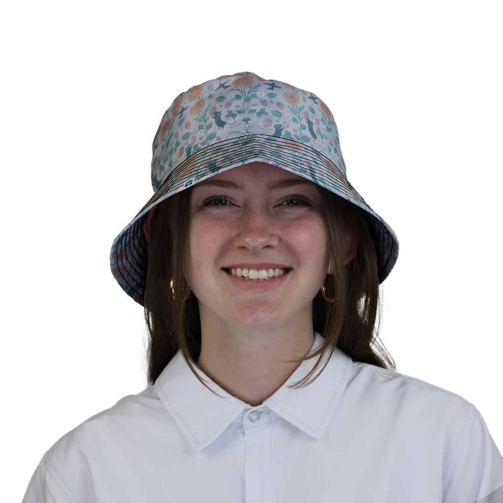 Spring Garden Bucket Hat Geek Nerd 0925 Botany Print Design by Episodic