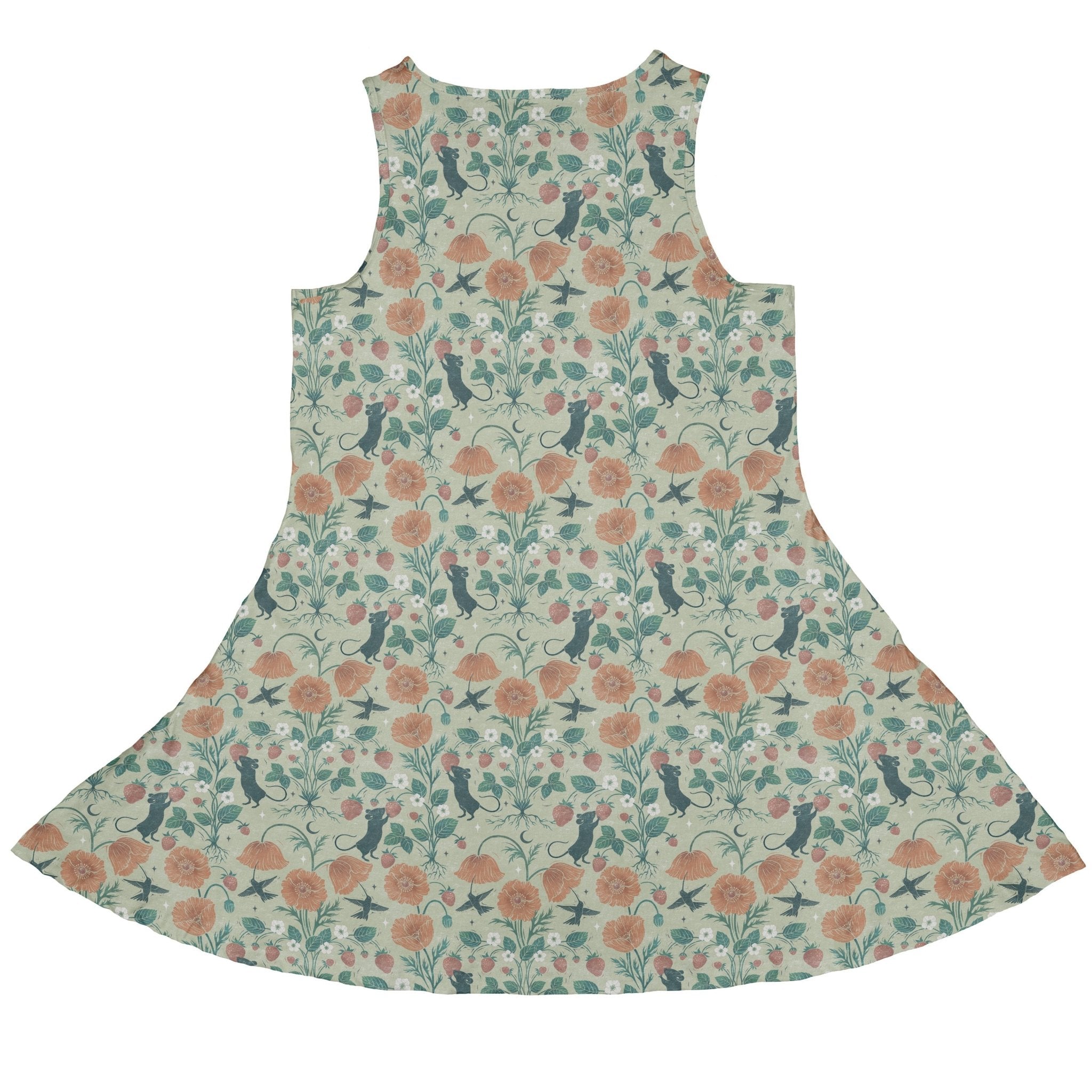 Spring Garden Dress Geek Nerd 0925 Botany Print Design by Episodic