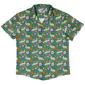 Spring Forest Green Button Up Shirt Geek Nerd adult sizing animal patterns botany print