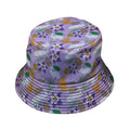 Spring Forest Purple Bucket Hat Geek Nerd animal patterns botany print Design by Julie Kitzes