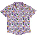 Spring Forest Purple Button Up Shirt Geek Nerd adult sizing animal patterns botany print