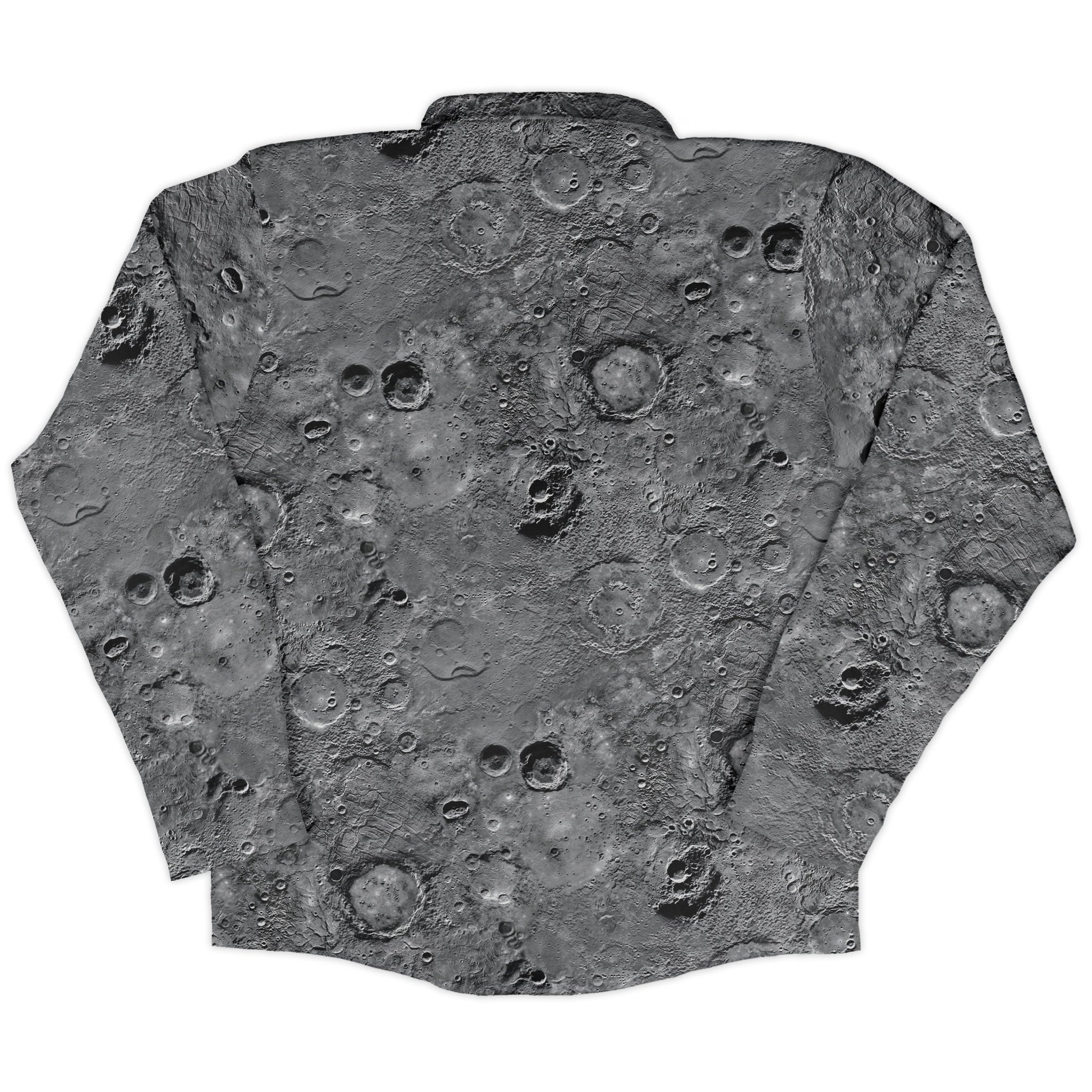 Surface of Mercury Long Sleeve Button Up Shirt Geek Nerd adult sizing Designs by Nathan FLOW DESC WRITING