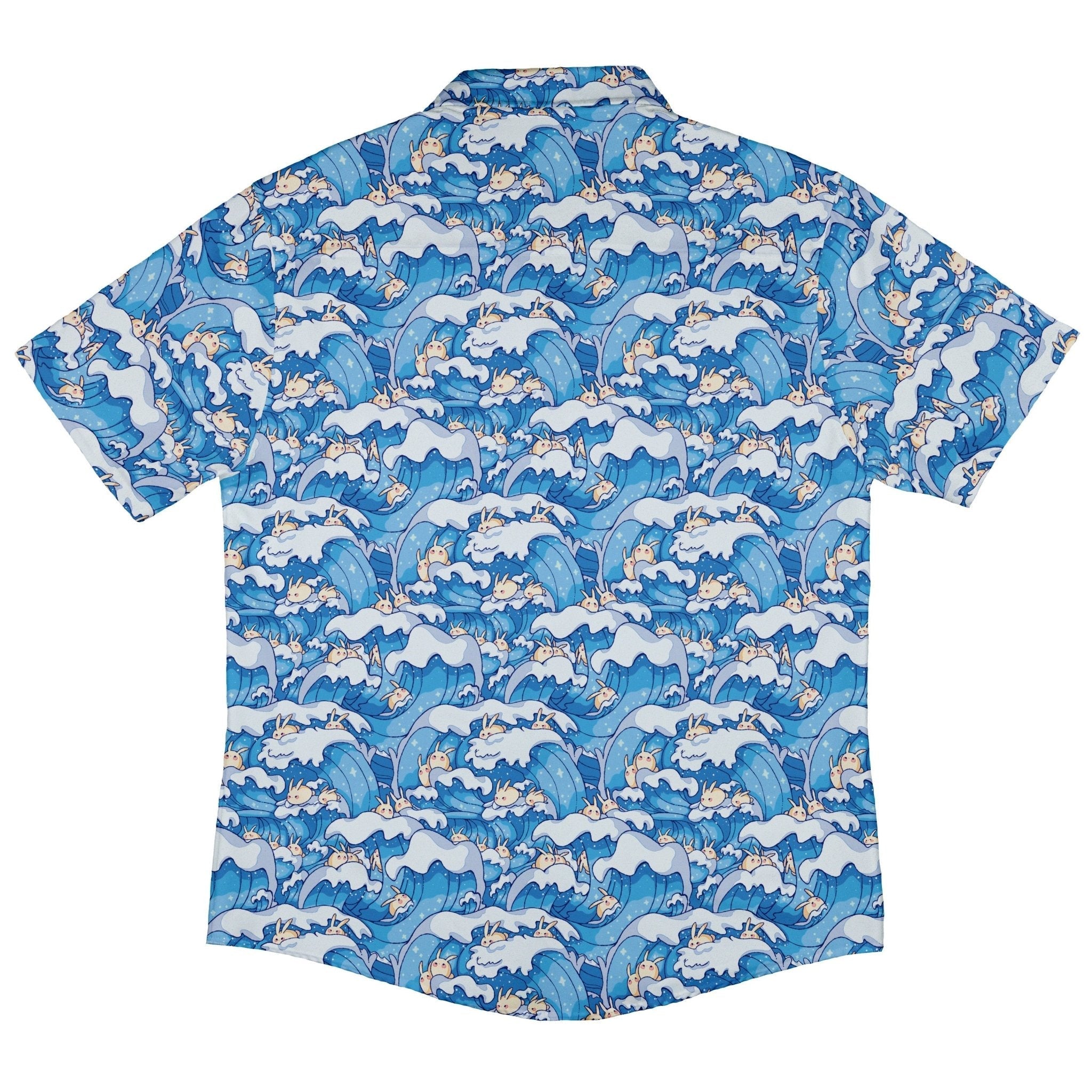 Surfer Bunnies Anime Button Up Shirt - adult sizing - Animal Patterns - Anime