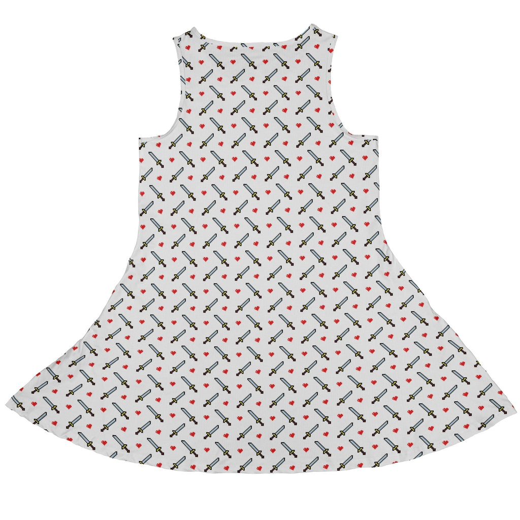 Sword And Hearts Video Game Dress Geek Nerd Design by Heather Davenport lx - C Simple Patterns