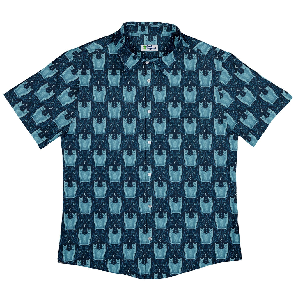 Symmetrical Cats Button Up Shirt Geek Nerd 0925 adult sizing All Adult Button Up Shirts