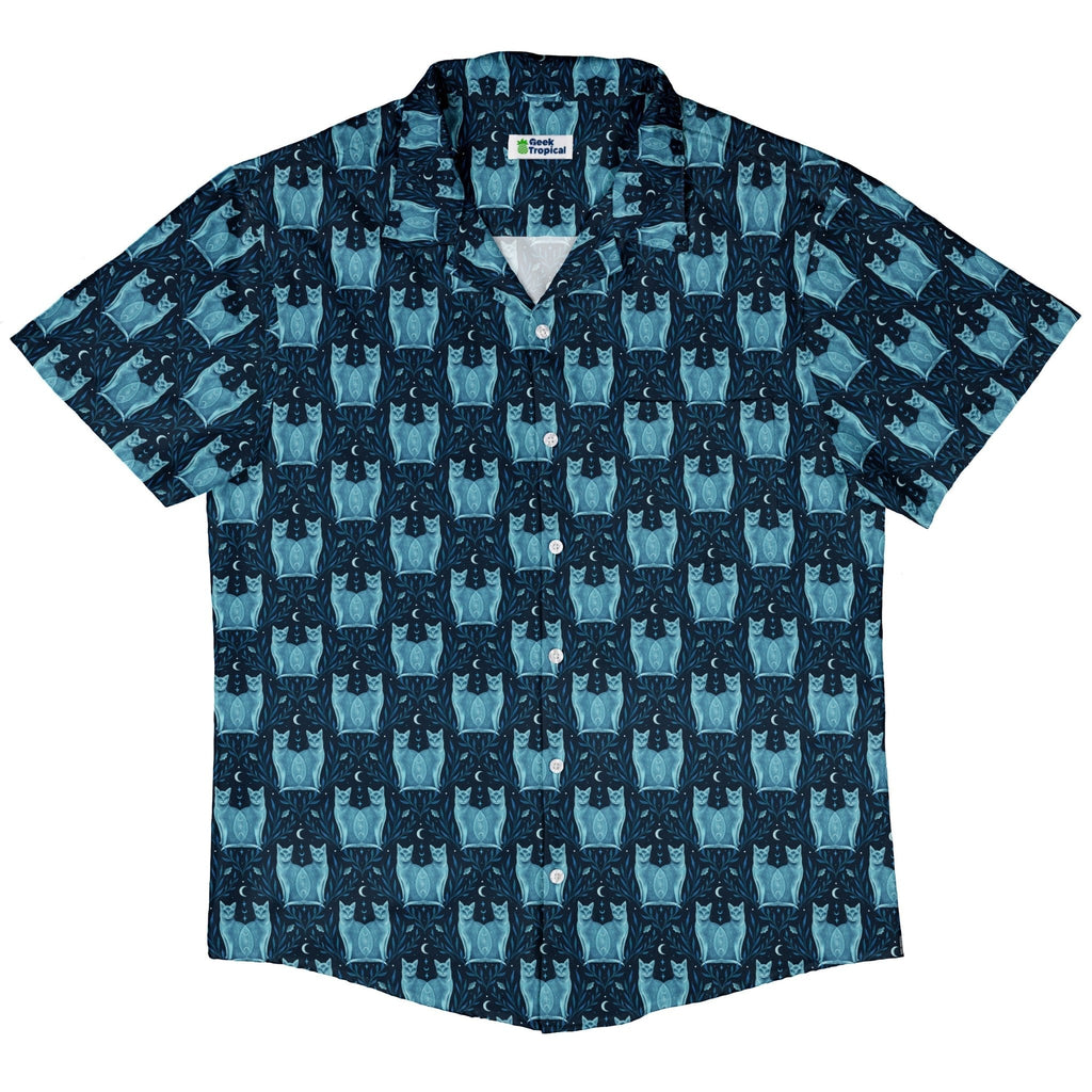 Symmetrical Cats Button Up Shirt Geek Nerd 0925 adult sizing All Adult Button Up Shirts