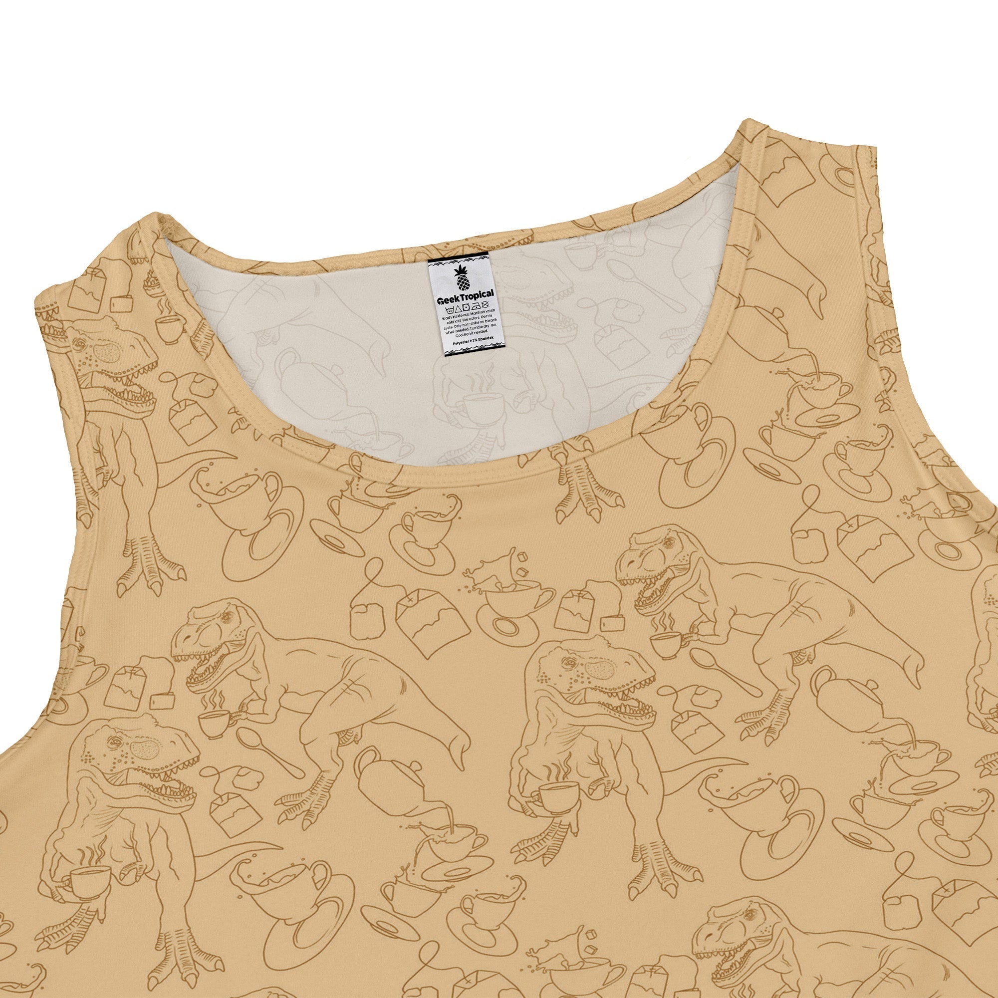 Tea Rex Dress Geek Nerd Design by Julie Kitzes dinosaur print funny prints