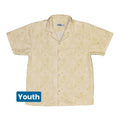 Tea Rex Youth Hawaiian Shirt Geek Nerd Design by Julie Kitzes dinosaur print funny prints
