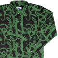 Tentacles of Cthulhu Green Long Sleeve Button Up Shirt Geek Nerd adult sizing Design by Heather Davenport Fantasy Prints