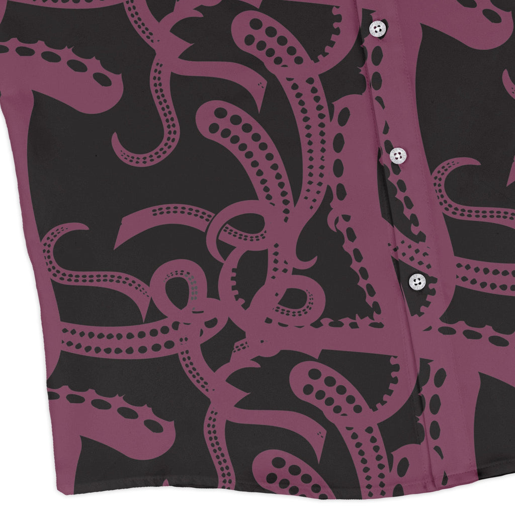 Tentacles of Cthulhu Long Sleeve Button Up Shirt Geek Nerd adult sizing Design by Heather Davenport Fantasy Prints