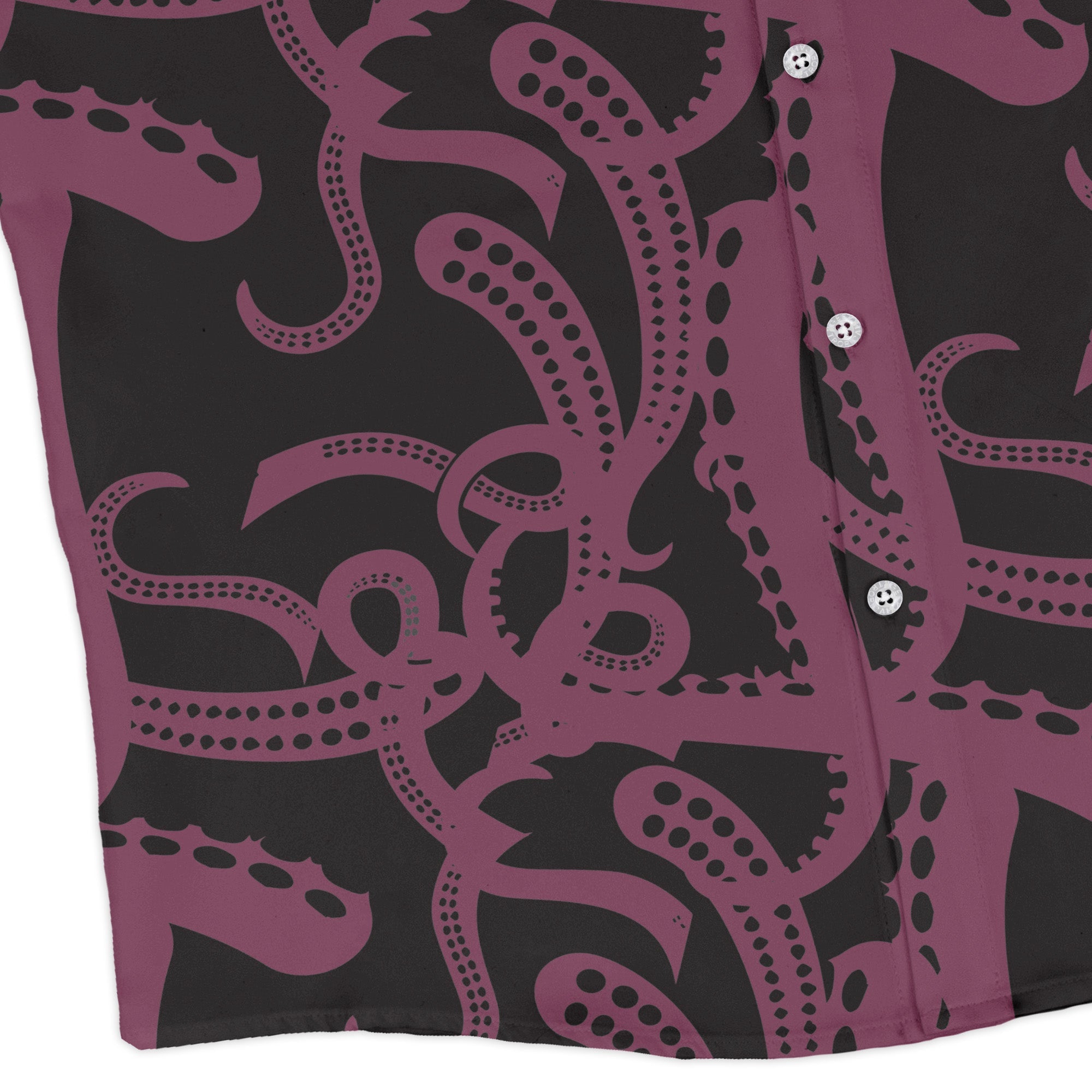 Tentacles of Cthulhu Long Sleeve Button Up Shirt Geek Nerd adult sizing Design by Heather Davenport Fantasy Prints