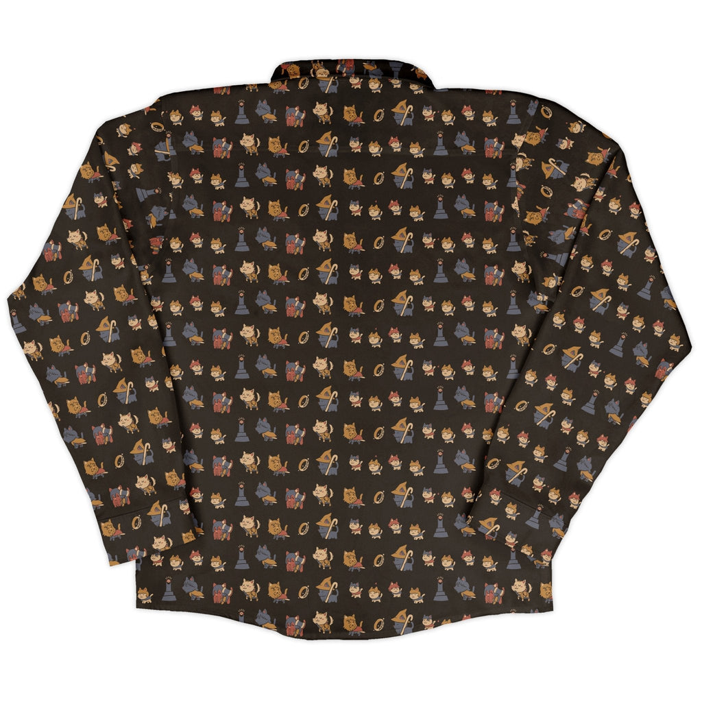 The Furrlowship of the Ring Long Sleeve Button Up Shirt Geek Nerd adult sizing Design by Tobe Fonseca Fantasy Prints