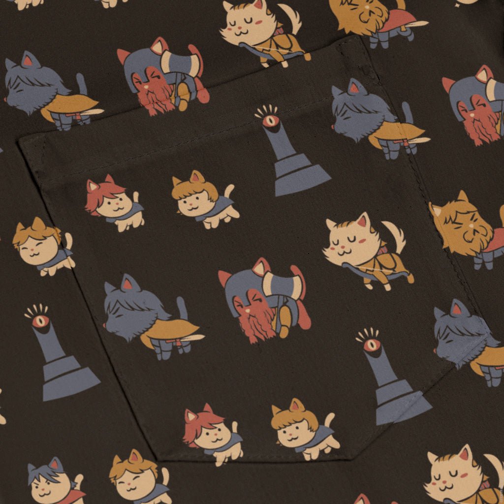 The Furrlowship of the Ring Long Sleeve Button Up Shirt Geek Nerd adult sizing Design by Tobe Fonseca Fantasy Prints