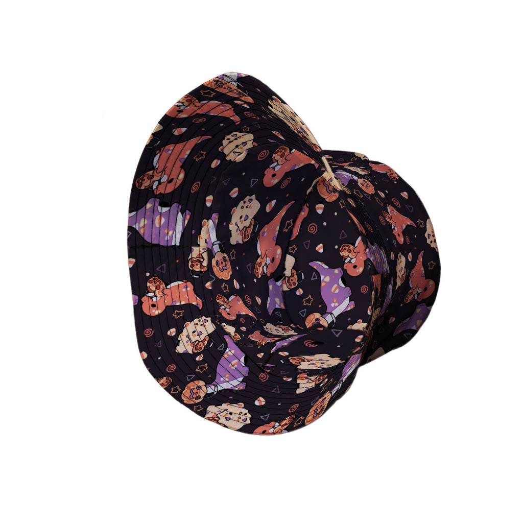 Trick or Treat Dinos Bucket Hat Geek Nerd 0925 Design by Ardi Tong dinosaur print